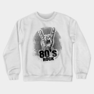 '80s Rock On Band' Awesome Eighties Vintage Gift Crewneck Sweatshirt